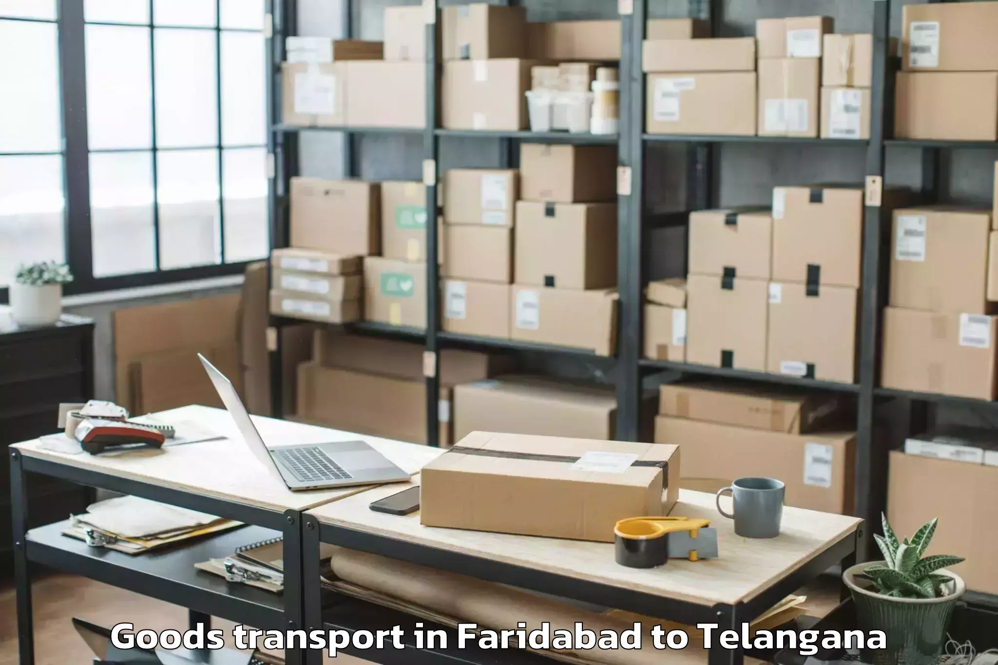 Top Faridabad to Gadwal Goods Transport Available